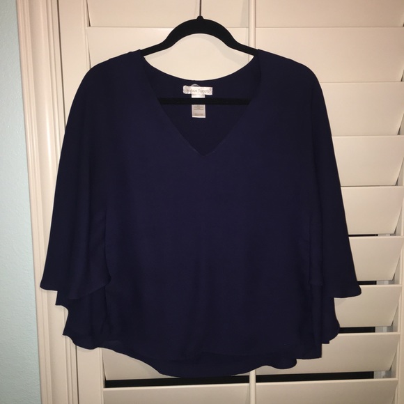 Jealous Tomato navy cape top - Picture 1 of 2